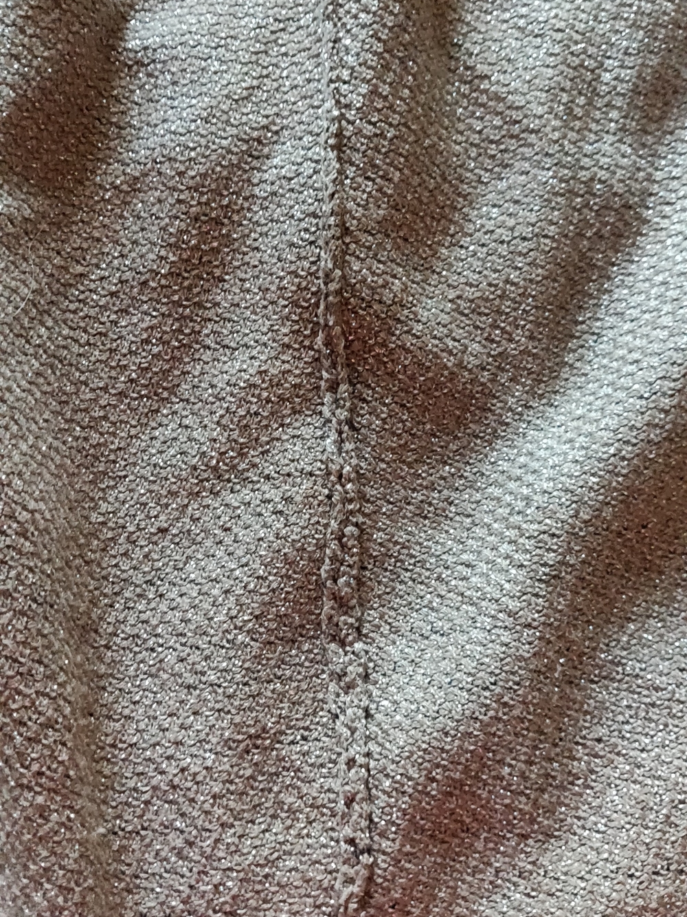 Chico's Shimmery Taupe Tweed Frayed-Edge Faux Double-Breasted Blazer - Picture 11 of 16